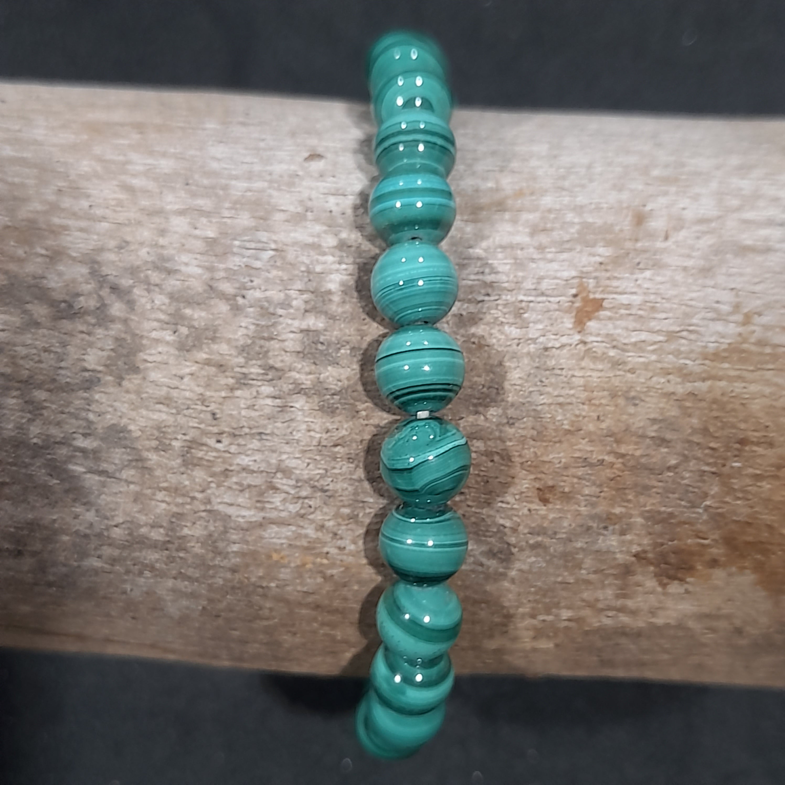 Malachite Crystal Bracelet (small bead)
