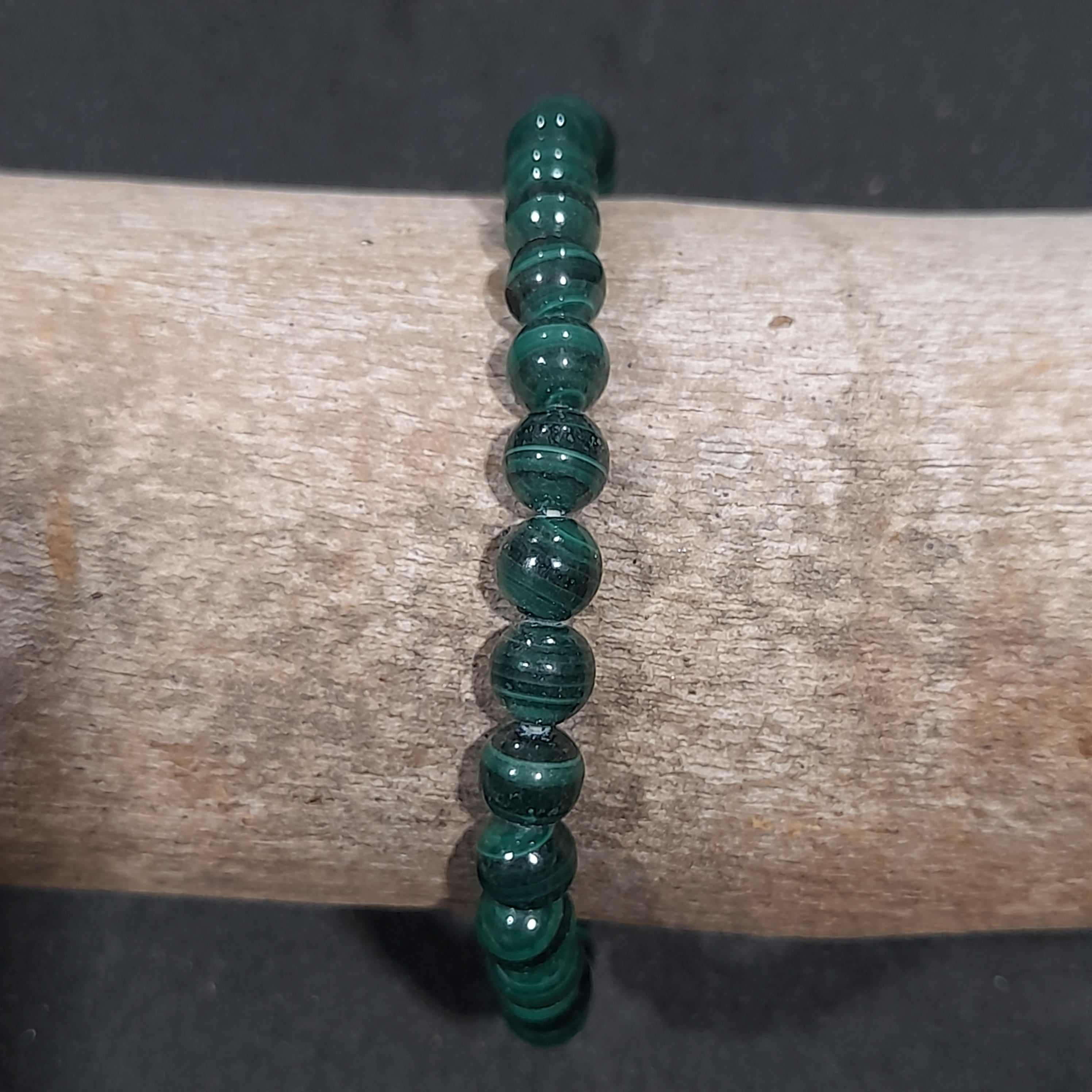 Malachite Crystal Bracelet (small bead)