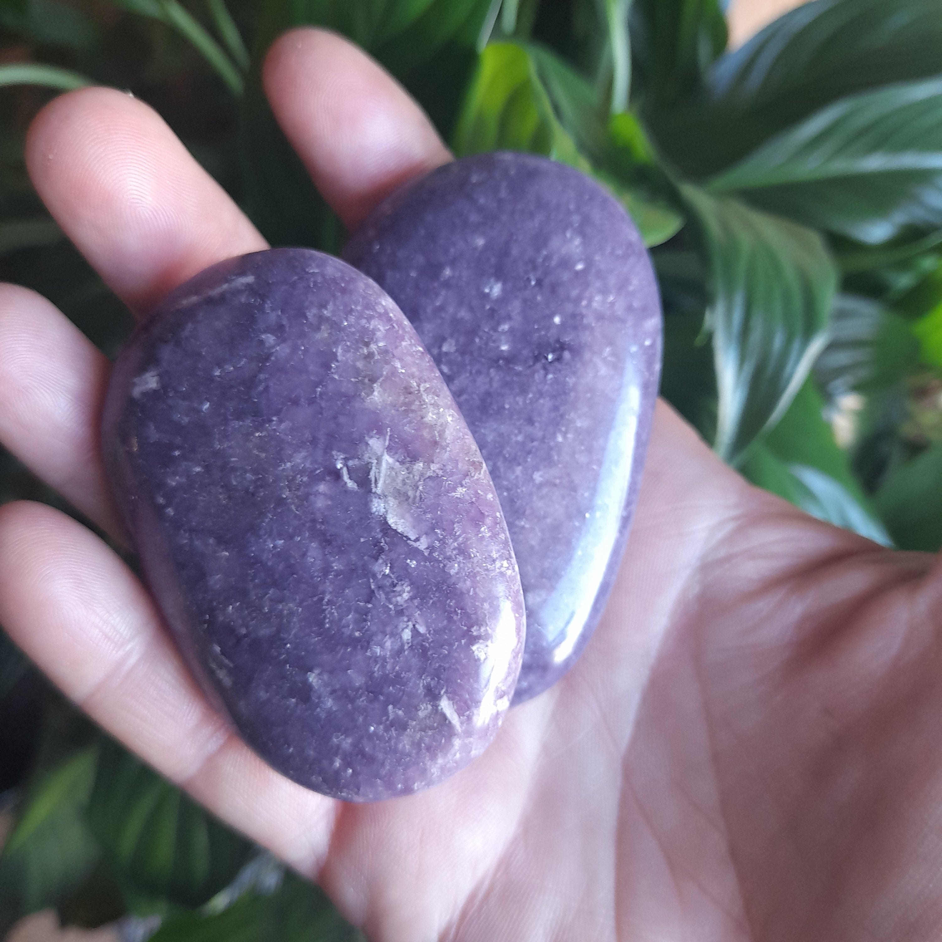 Lepidolite Palm stone