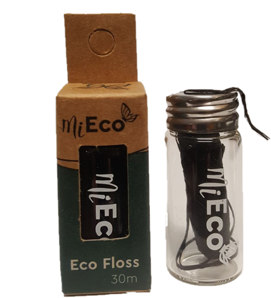 Vegan Dental Floss, charcoal 30m