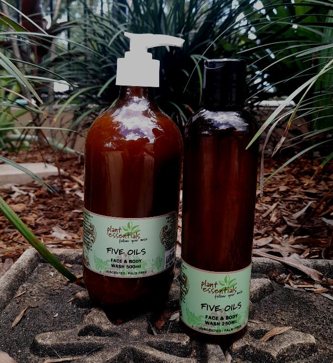 Five Oils Face & Body Wash unscented