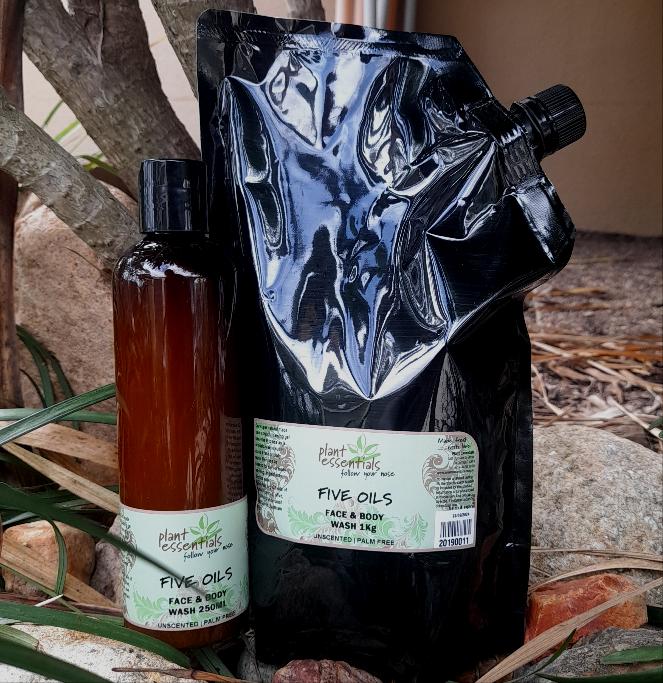 Five Oils Face & Body Wash unscented