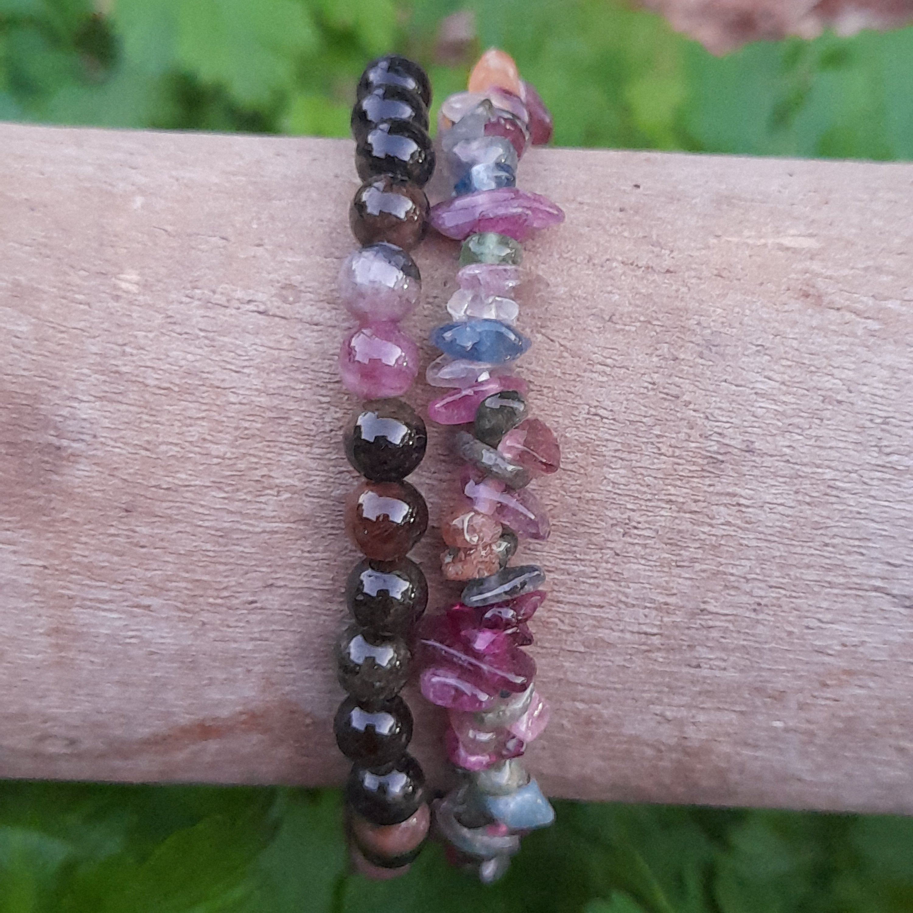 Mixed Tourmaline Bracelet - Round bead