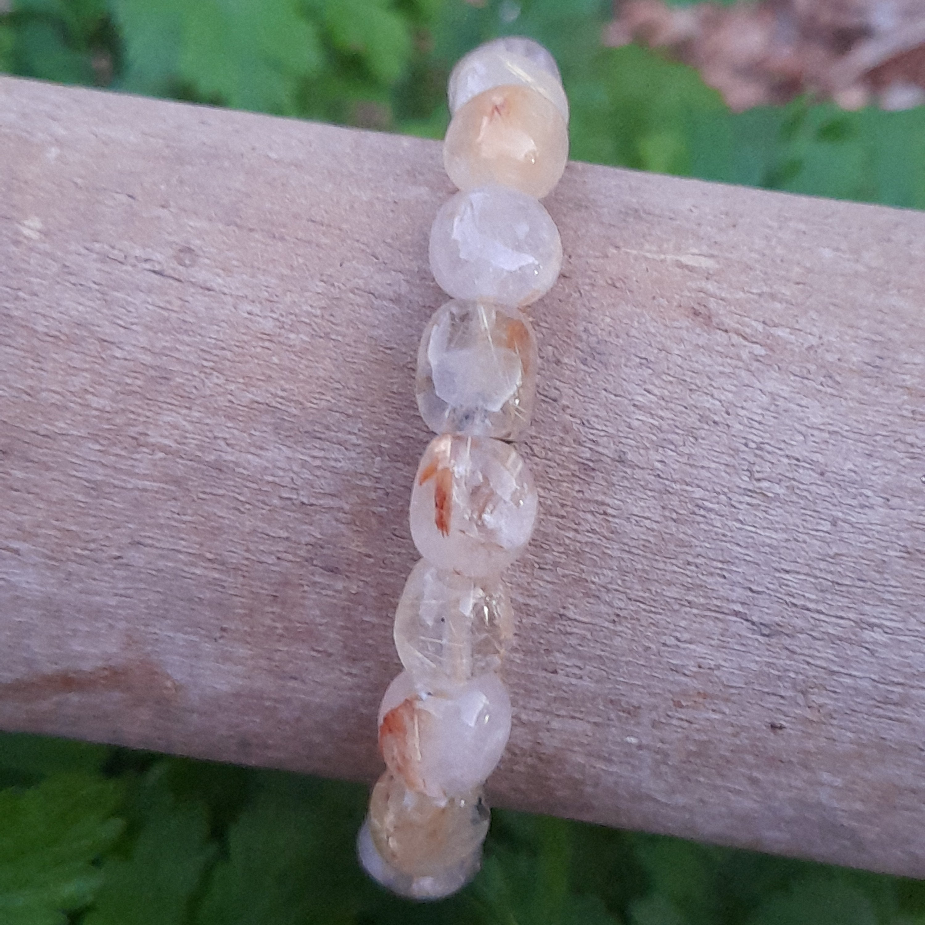 Rutilated Quartz Crystal Bracelet