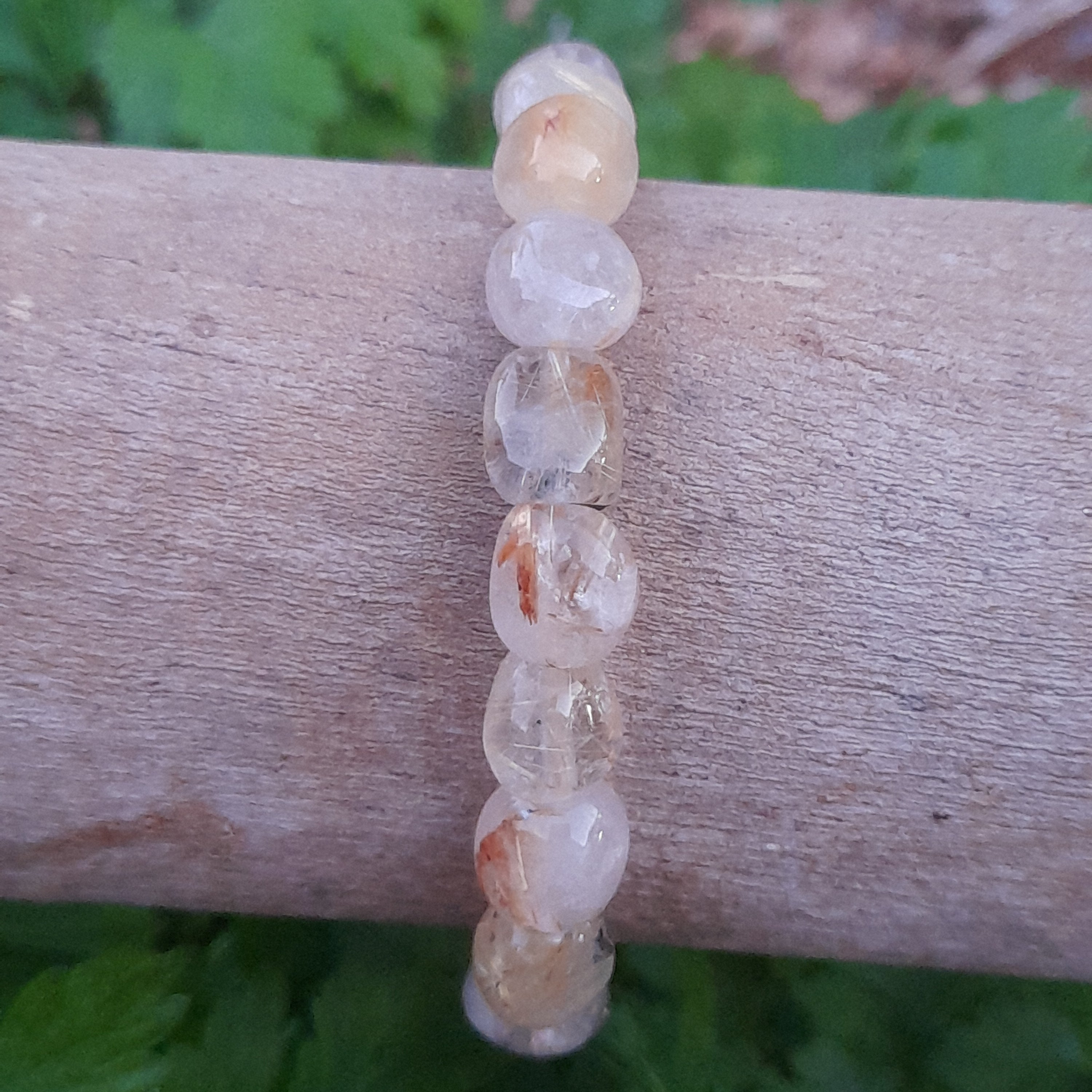 Rutilated Quartz Crystal Bracelet