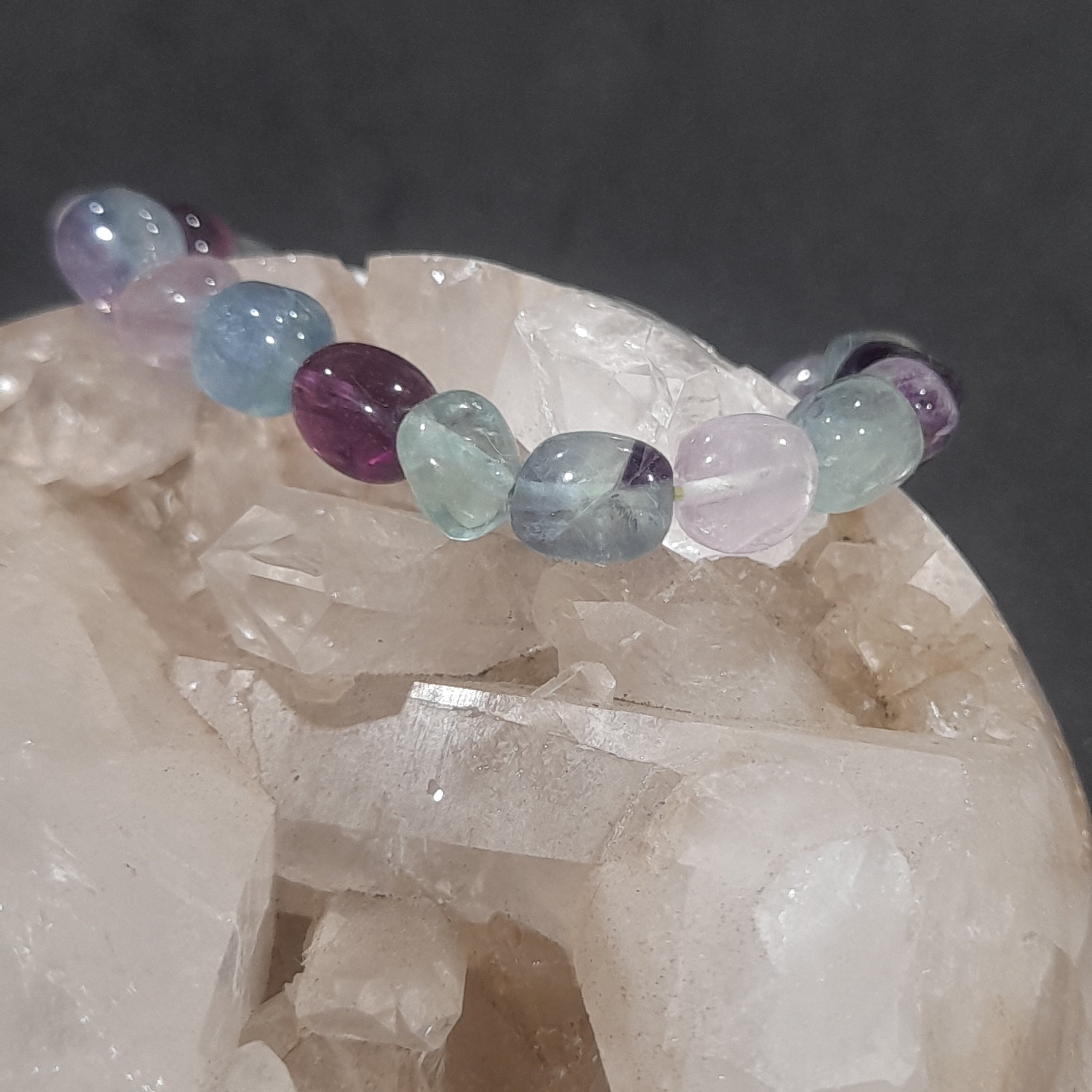 Rainbow Fluorite Crystal Bracelet