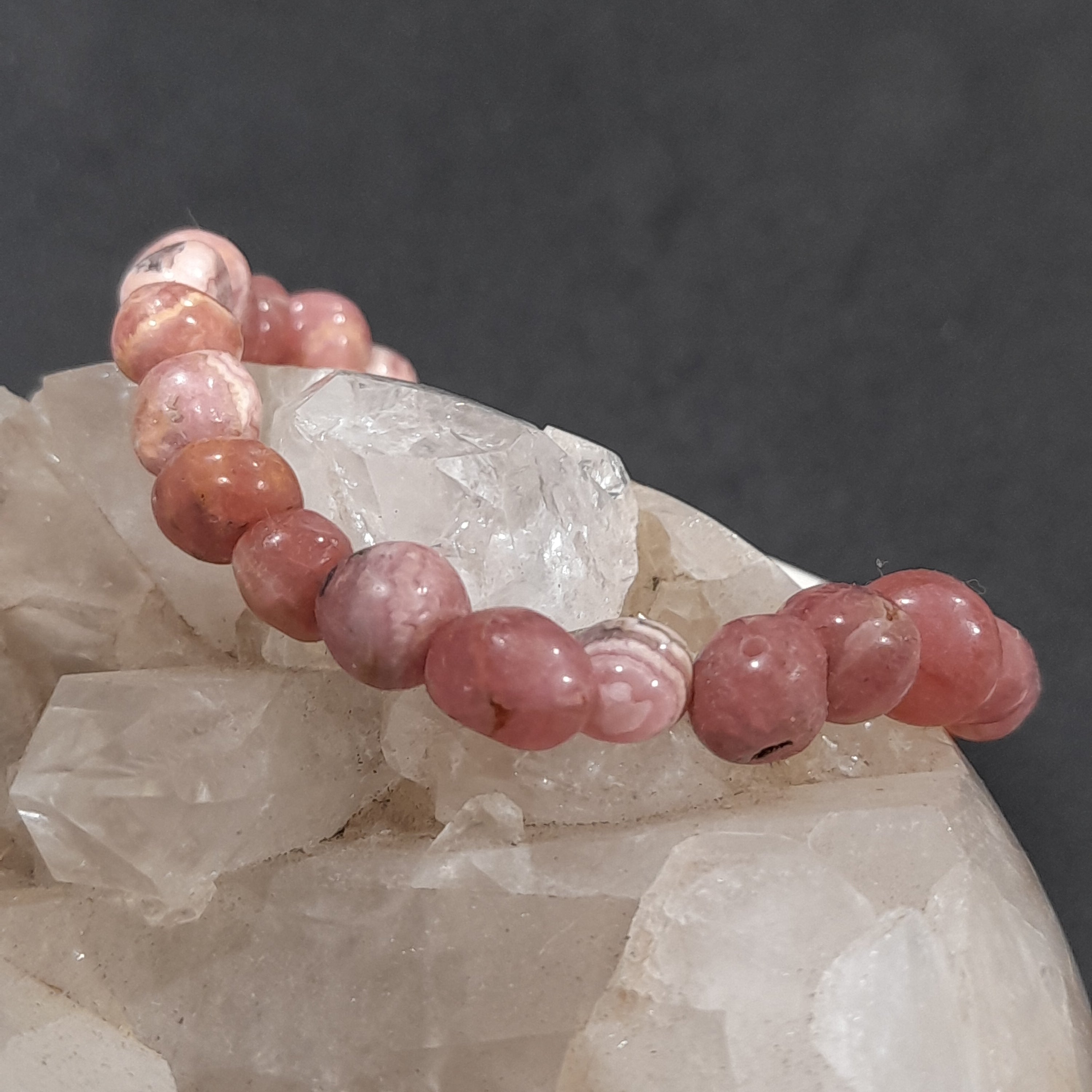 Rhodochrosite Crystal Bracelet