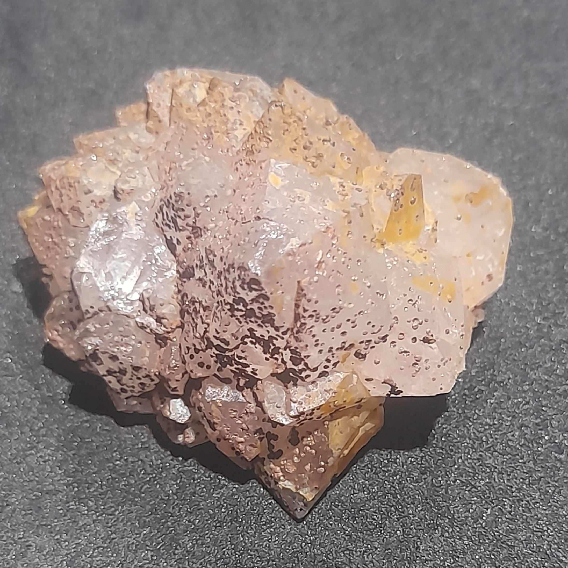 Amethyst Cluster coated in Hematite