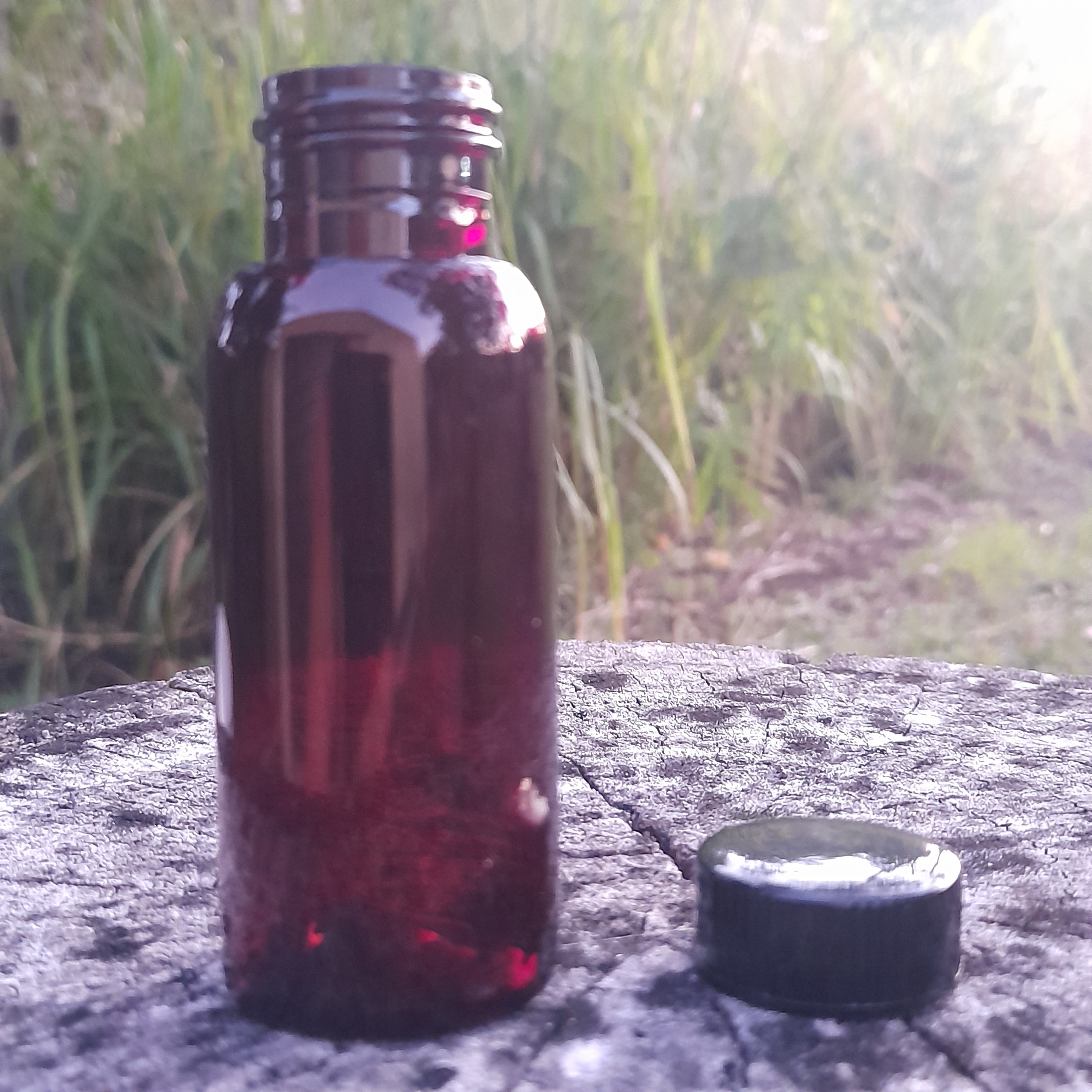 Empty PET Amber Bottle 24mm neck