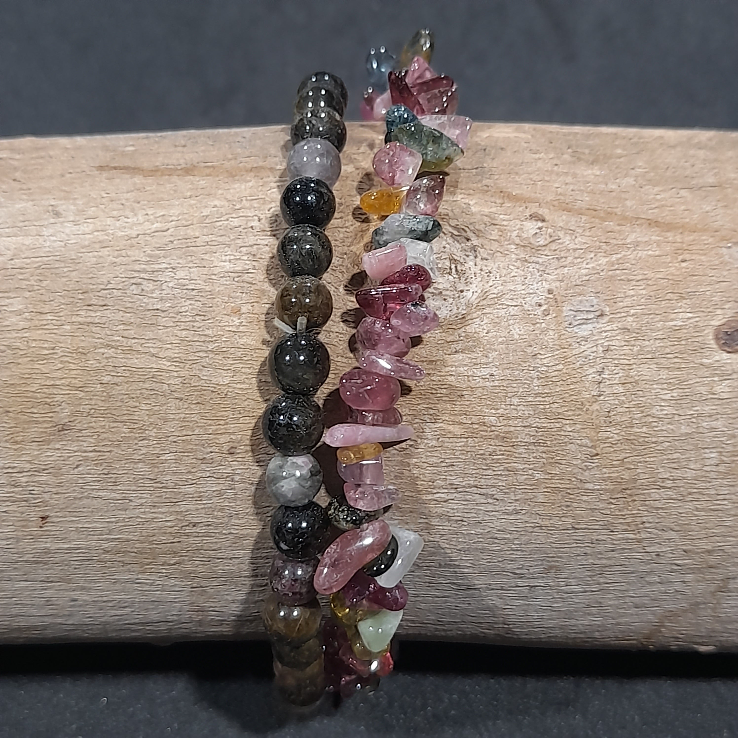 Mixed Tourmaline Bracelet - Round bead
