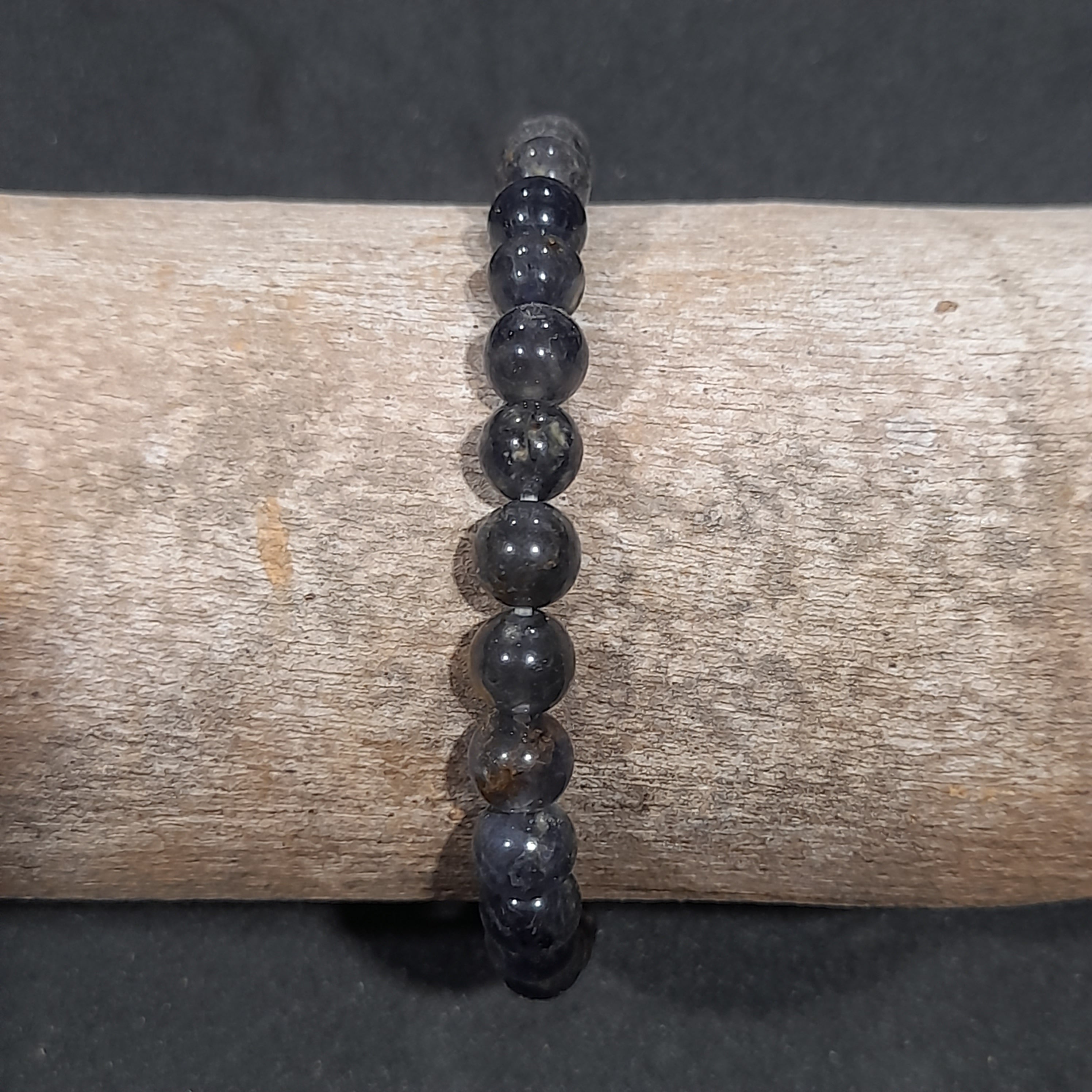 Iolite Crystal Bracelet small round bead