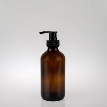Empty Glass Lotion Pump Bottle