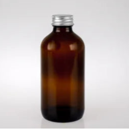 Empty Glass Bottle with Plain Cap