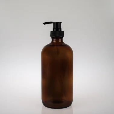 Empty Glass Lotion Pump Bottle