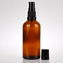 Empty Glass serum/gel/lotion pump Bottle