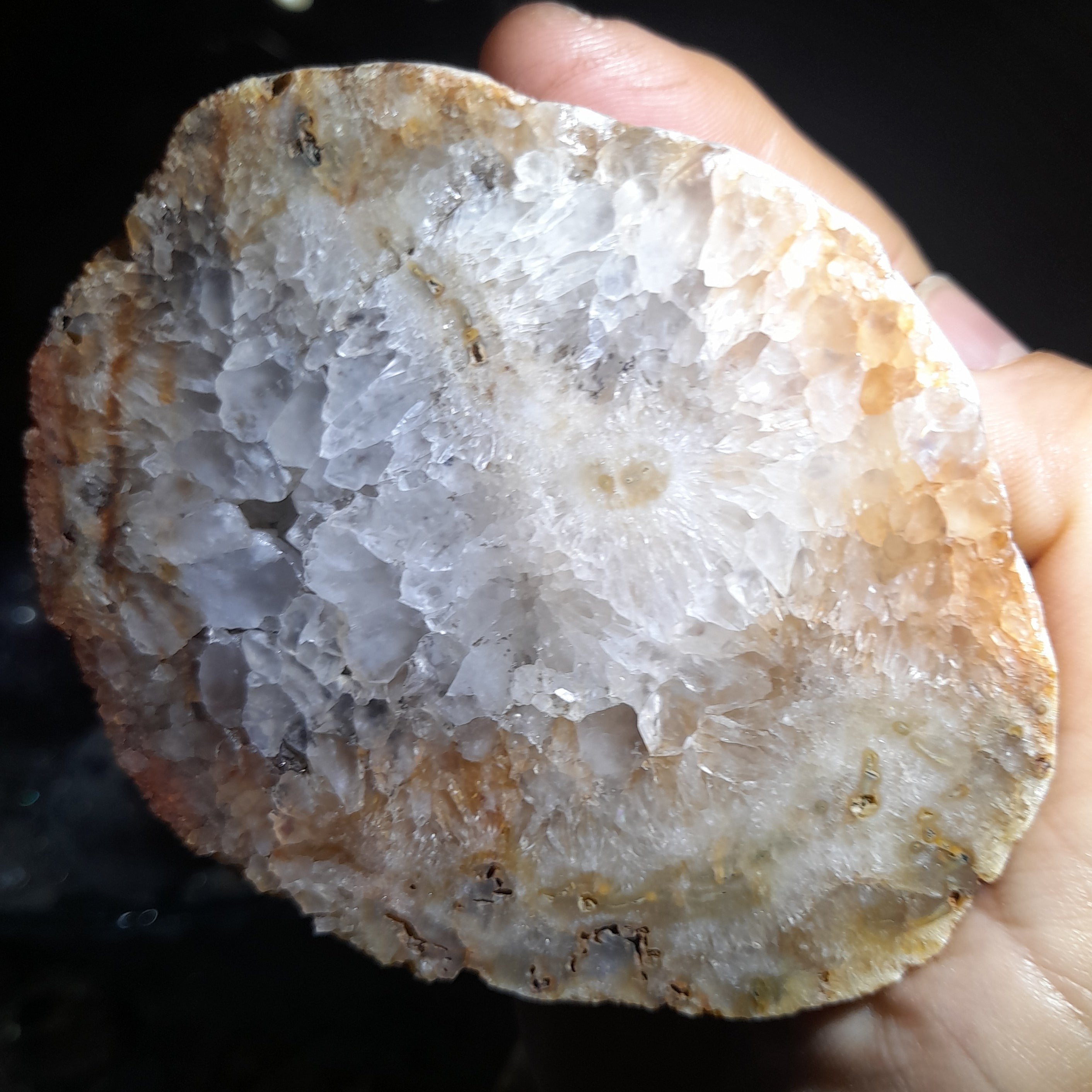 Crystaline Quartz Ball ~ Half