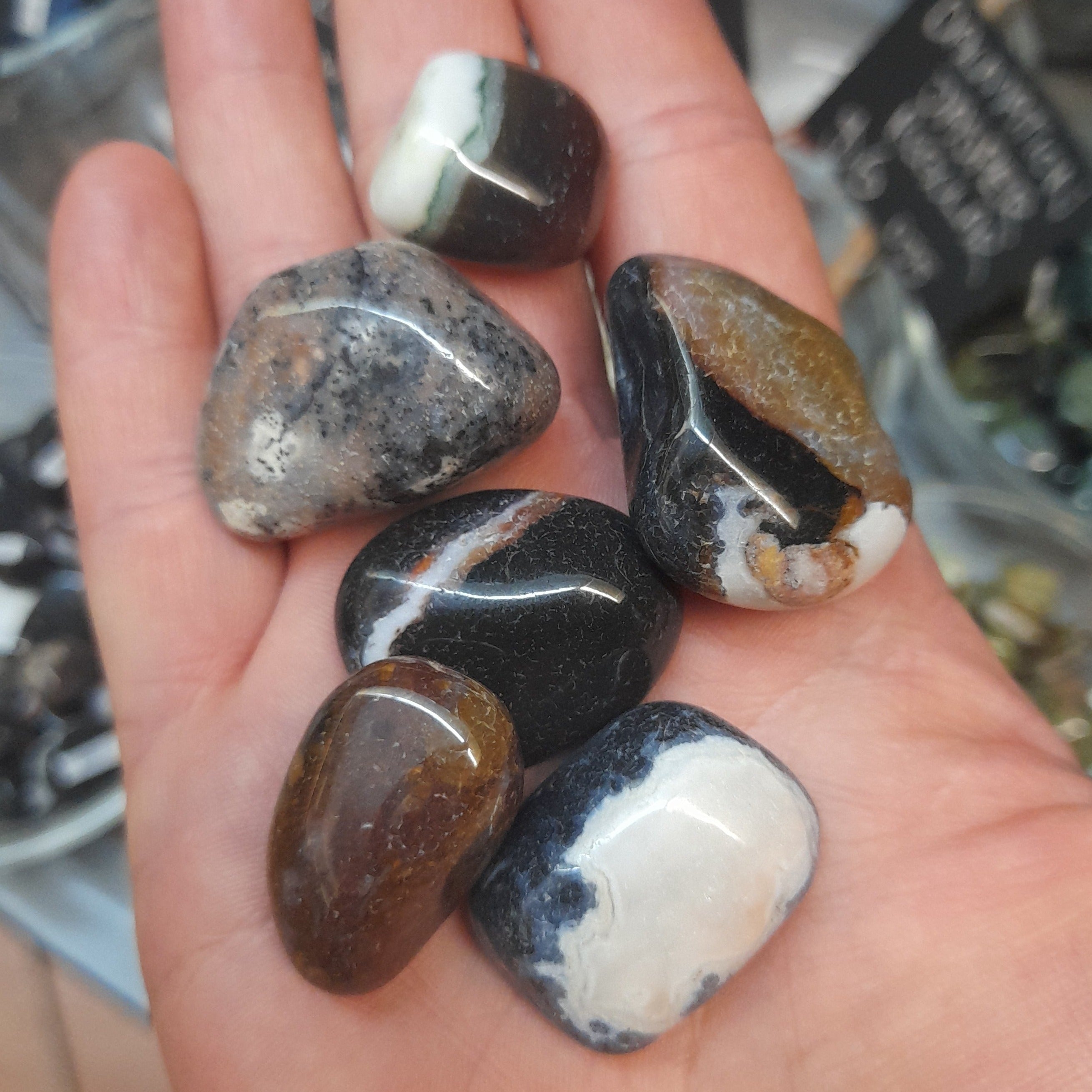 Sardonyx Agate Tumbled Stone