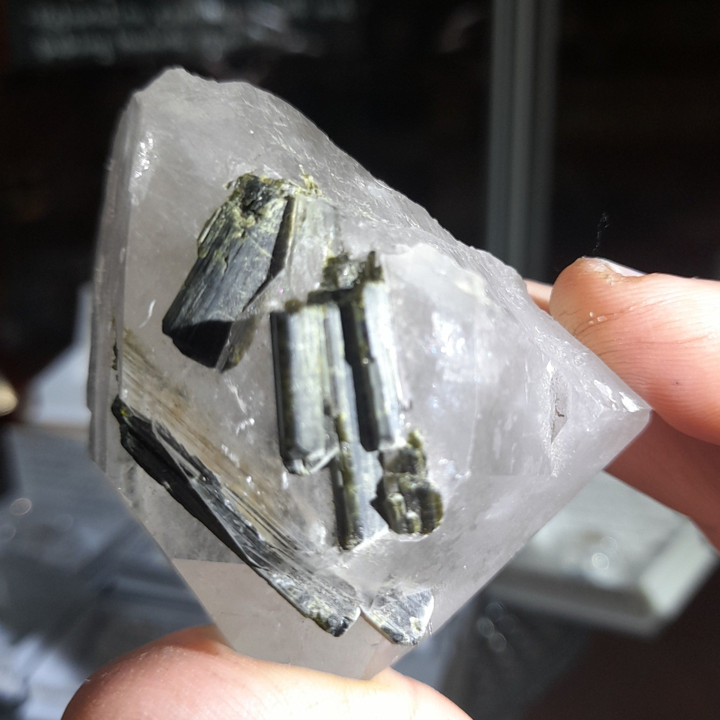 Epidote in quartz