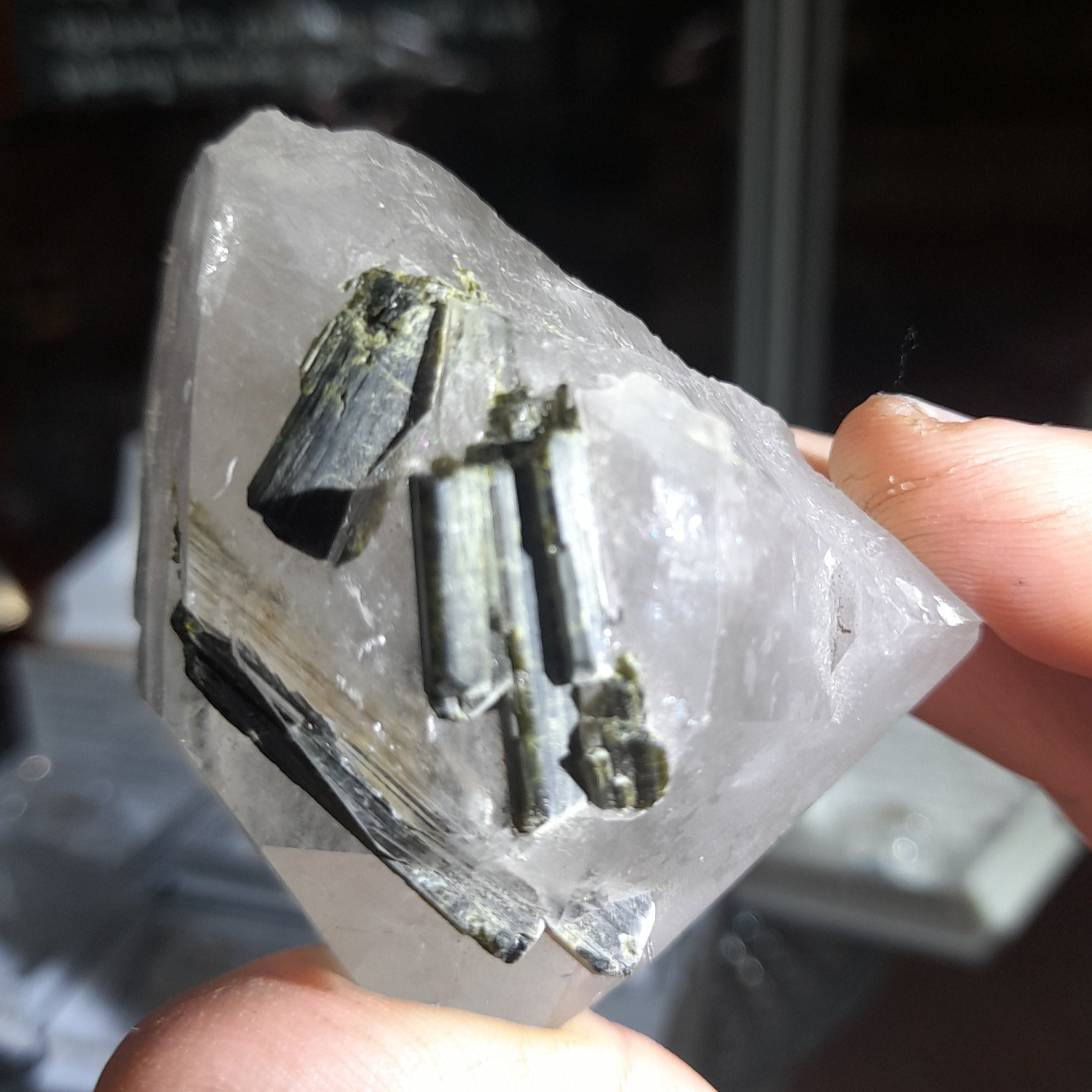 Epidote in quartz