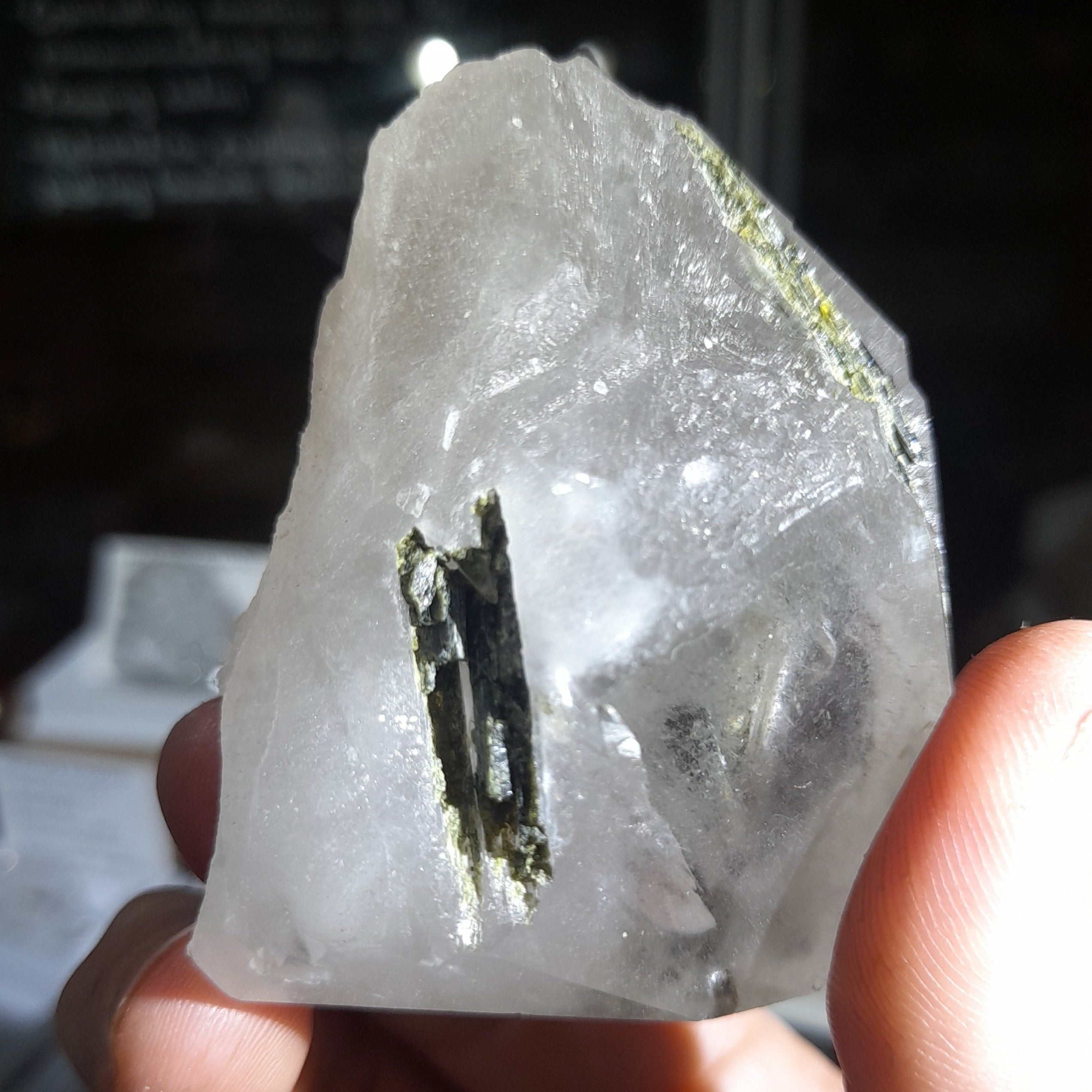 Epidote in quartz
