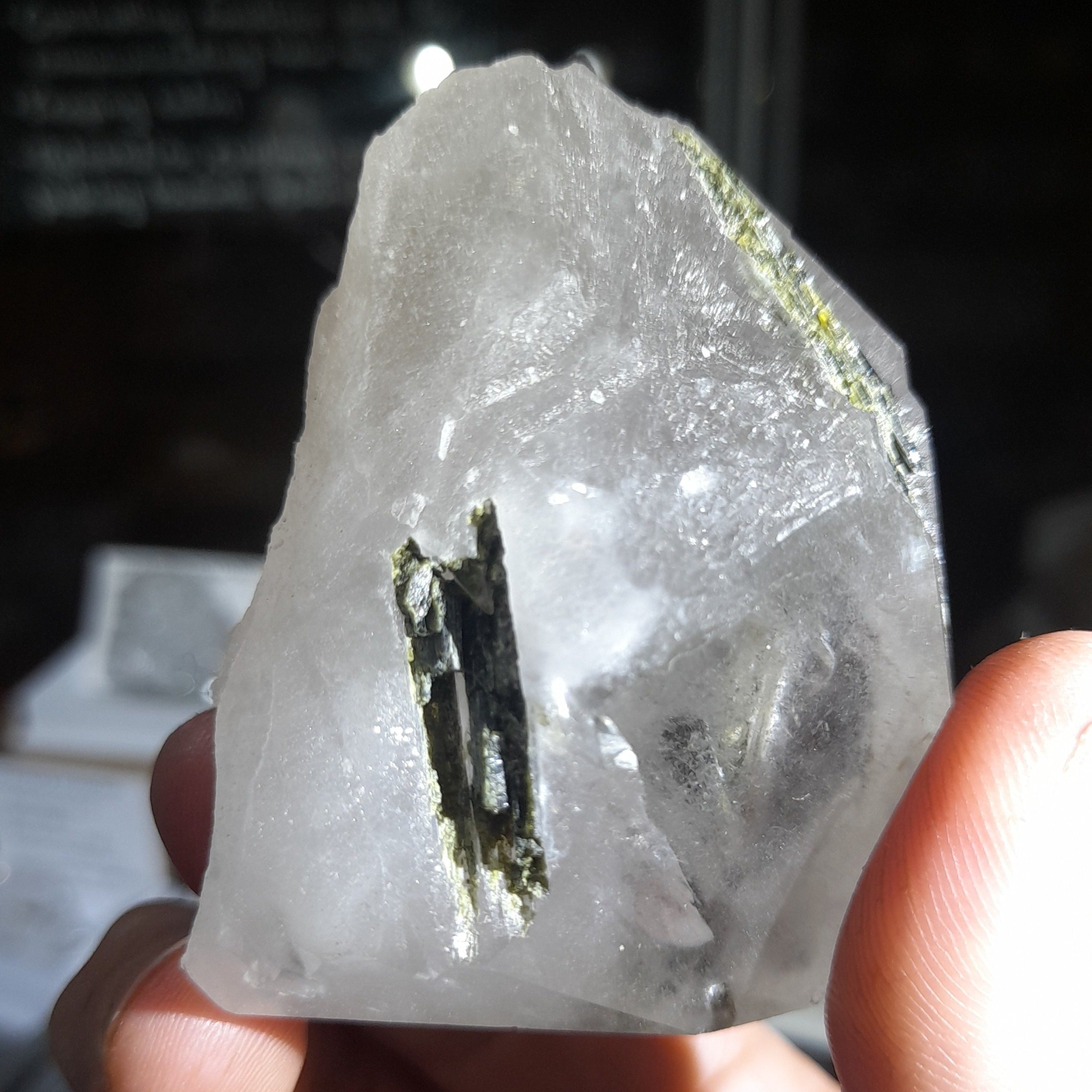 Epidote in quartz