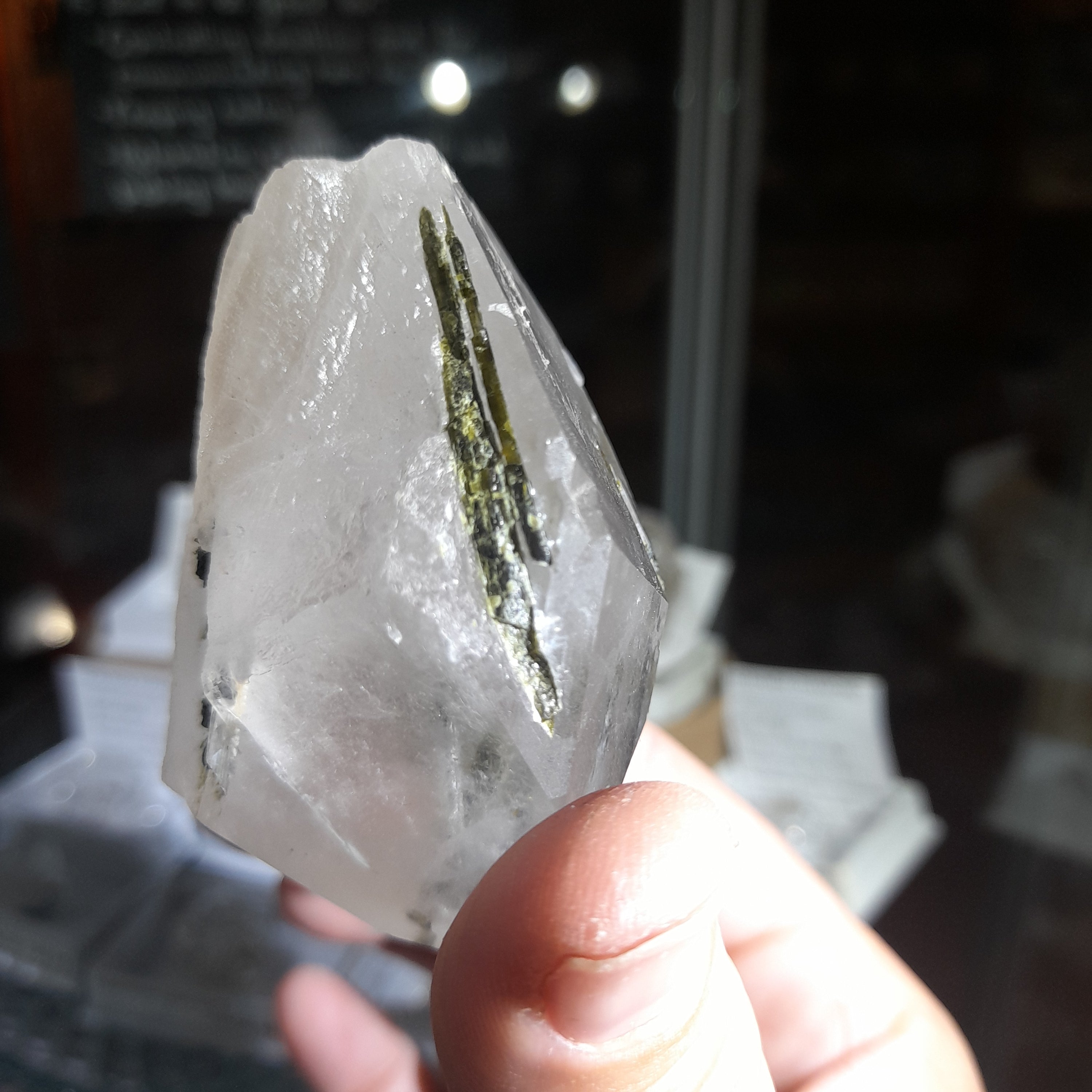 Epidote in quartz
