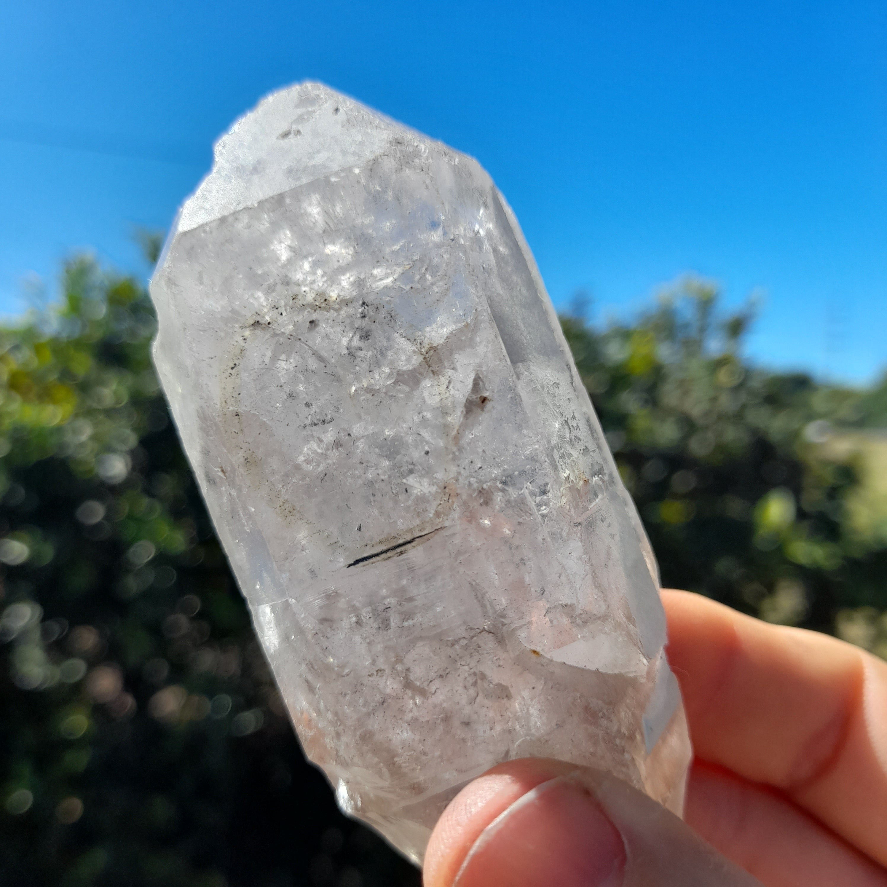Clear Quartz ~ natural bubble