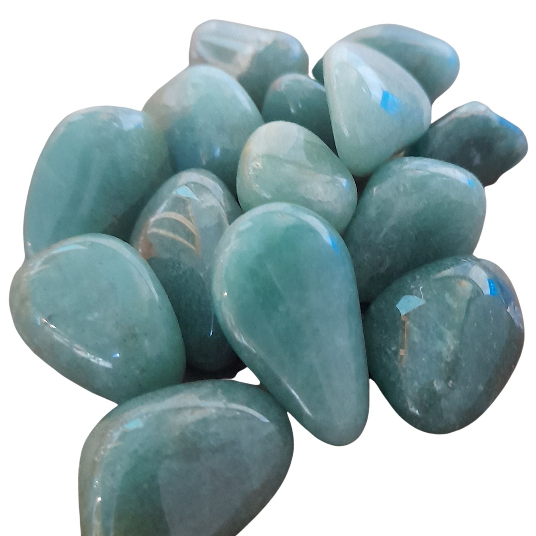 Aventurine, Green ~ Tumbled stone (each) Media 1 of 1