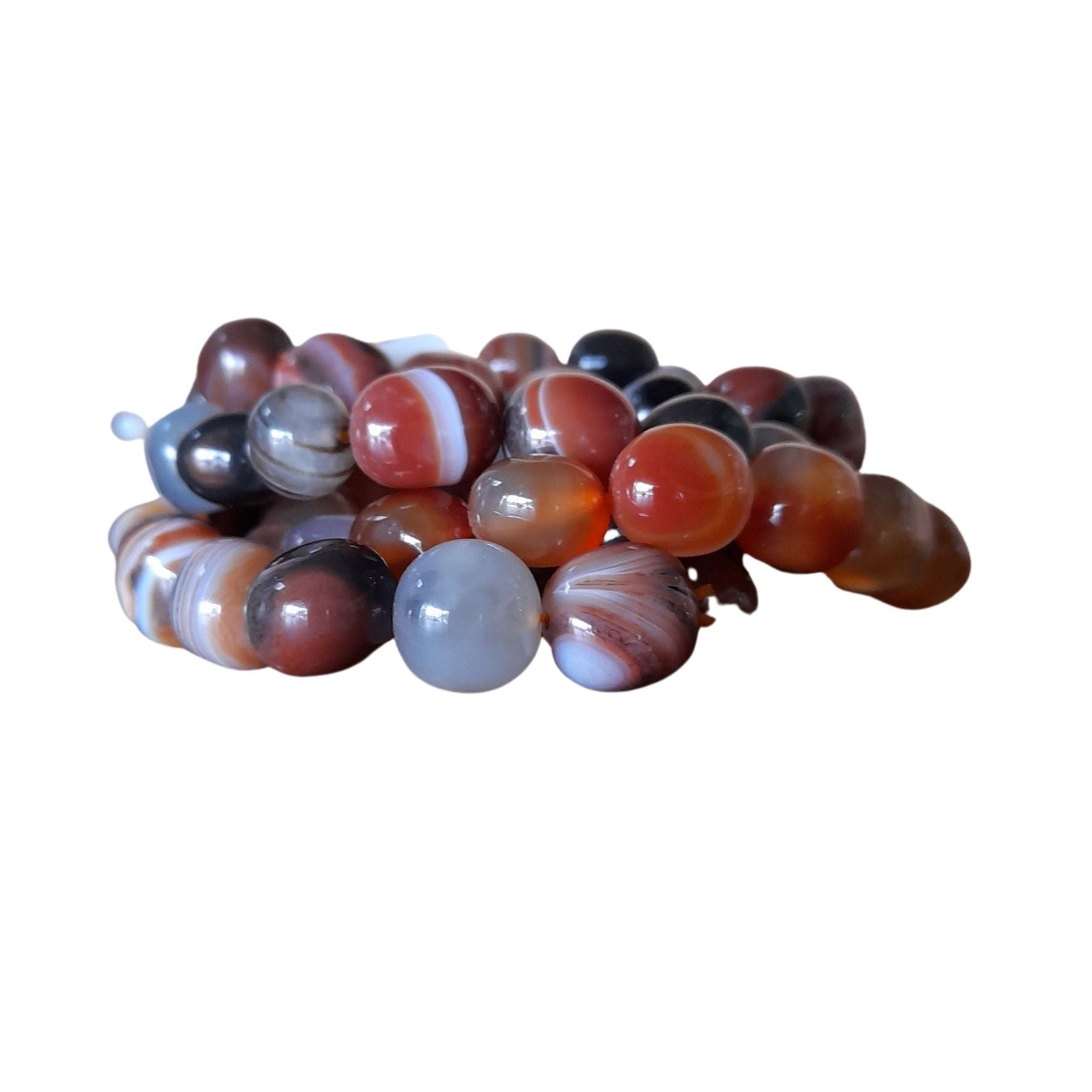 Carnelian, Striped Crystal Bracelet