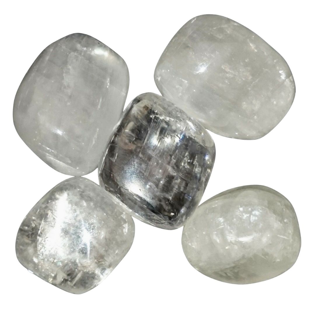 Calcite, clear ~ Tumbled stone