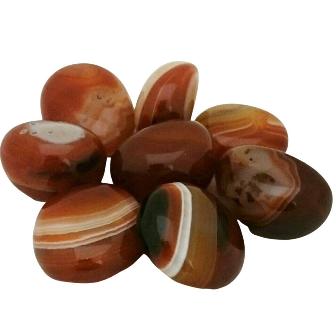Carnelian, Striped ~ Tumbled stone