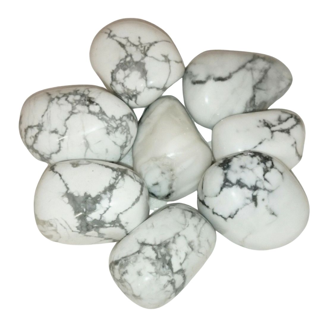 Howlite, White ~ Tumbled stone